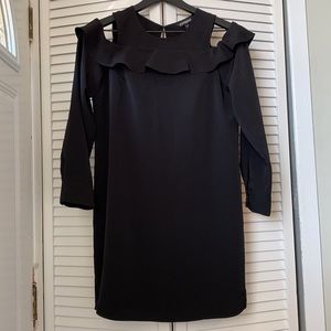✌🏼Express Black Long Sleeve Ruffle Dress XS